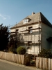 Eingerüstetes Haus