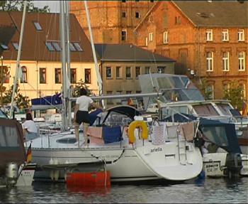 Ariella im Hafen von Waren