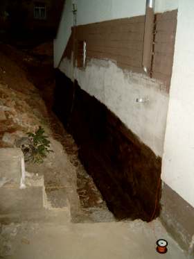 Dickbeschichtung auf der Garagenseite